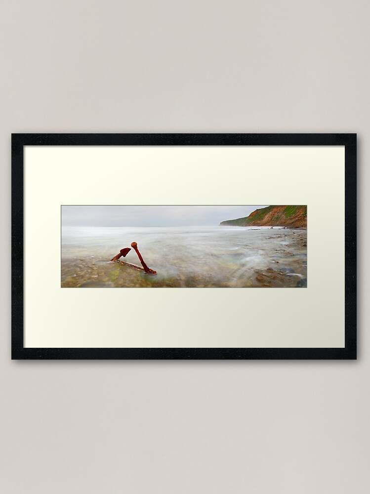 Alternate view of Marie Gabrielle Anchor, Shipwreck Coast, Victoria, Australia Framed Art Print