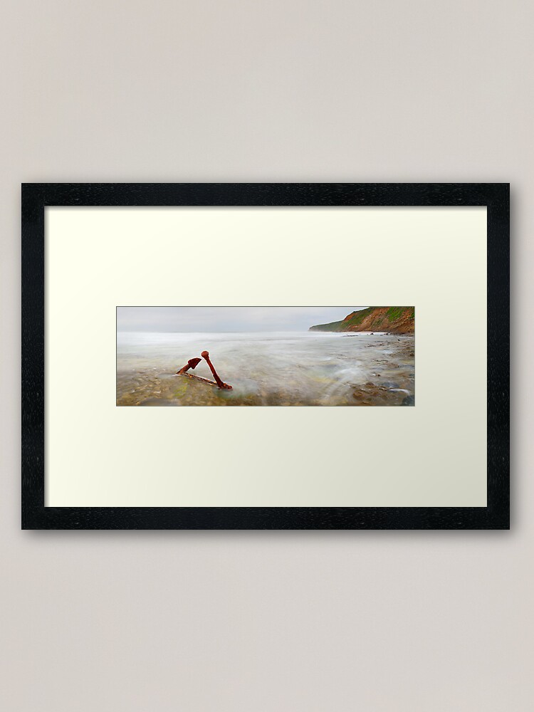 Alternate view of Marie Gabrielle Anchor, Shipwreck Coast, Victoria, Australia Framed Art Print