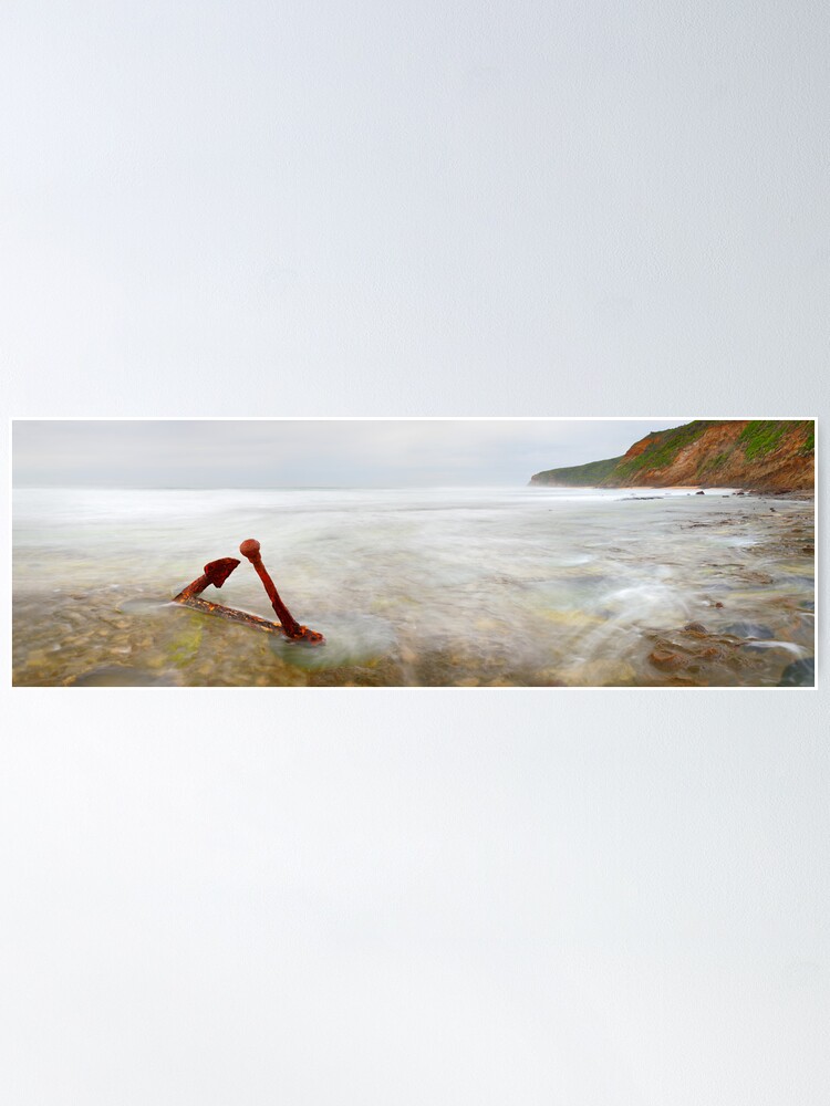 Alternate view of Marie Gabrielle Anchor, Shipwreck Coast, Victoria, Australia Poster