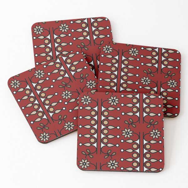 Item preview, Lace Batik Style - Classic Brick Red designed and sold by BumbleChynxBee.