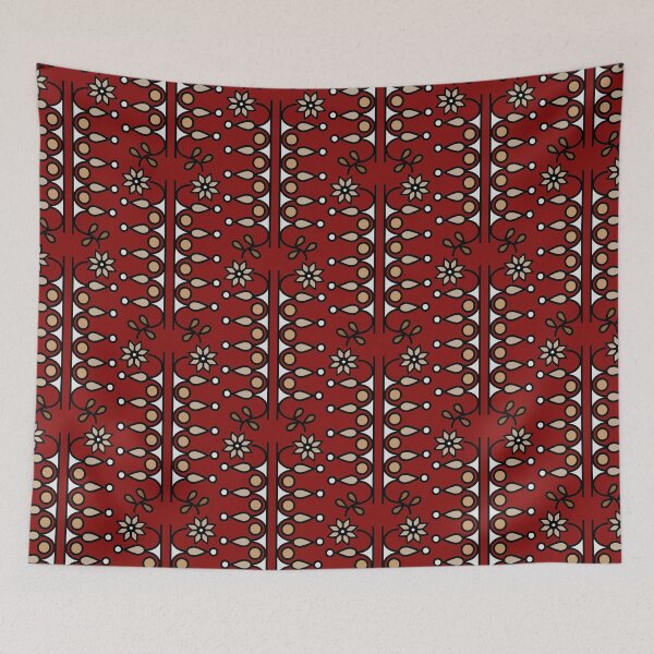 Item preview, Lace Batik Style - Classic Brick Red designed and sold by BumbleChynxBee.