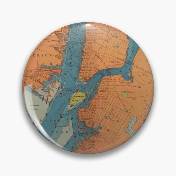 Item preview, New York's Front Yard Vintage New York City Map designed and sold by Freshfroot.