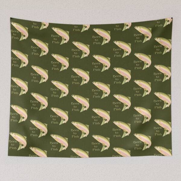 Item preview, Born to Fish Leaping Salmon designed and sold by SpiceTree.