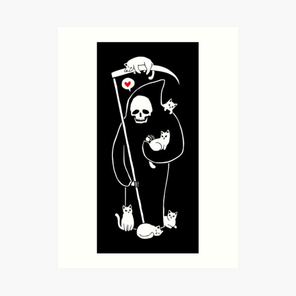 Death Is A Cat Person Art Print