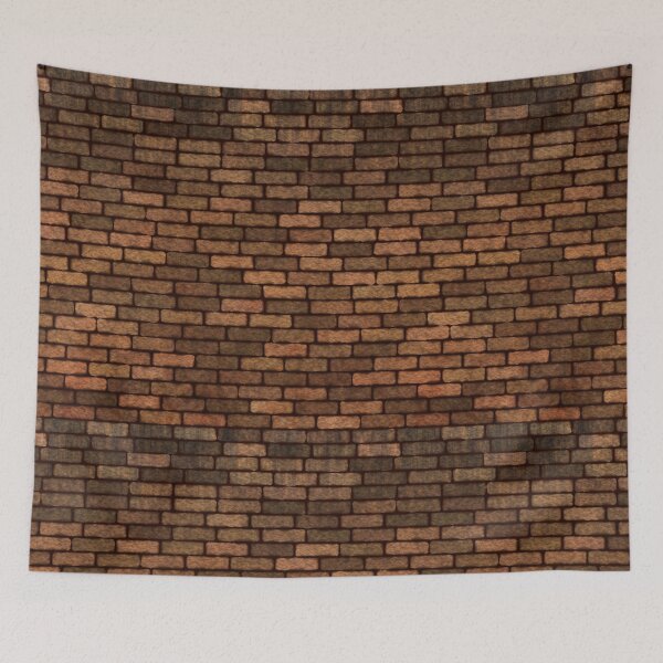 Item preview, Distressed dark brick wall designed and sold by Sybille-Yates.