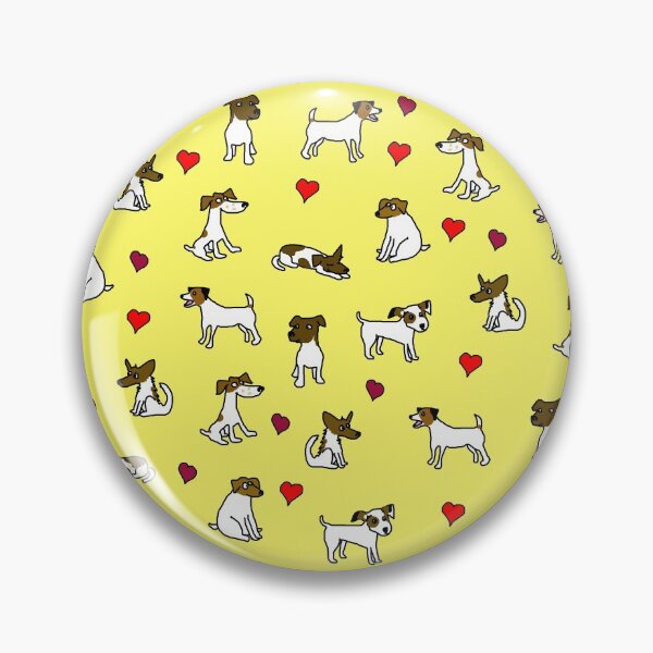 Item preview, Dogs And Hearts Yellow Pattern designed and sold by jaggerstudios.