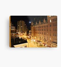 Empress Hotel at NIght - Side View Metal Print