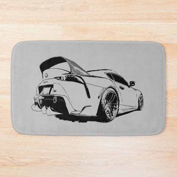 Item preview, Toyota GR Supra Mk5 - black stylized on light background designed and sold by mal-photography.