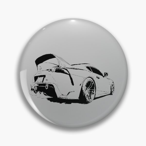 Item preview, Toyota GR Supra Mk5 - black stylized on light background designed and sold by mal-photography.