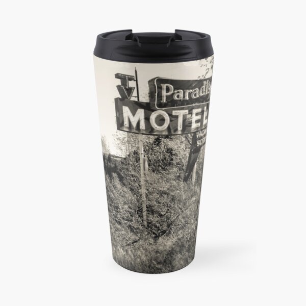 Abandoned Route 66 Paradise Motel Sign Travel Mug