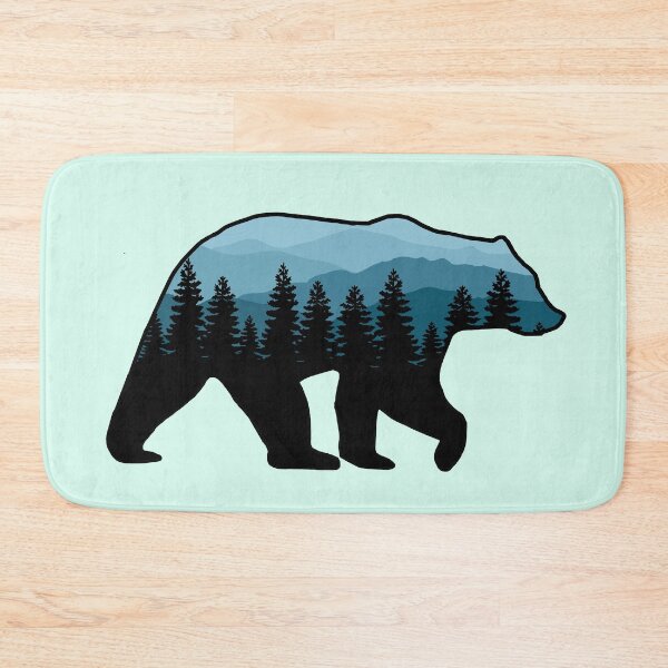 Item preview, Teal Bear in the forest designed and sold by colleenm2.