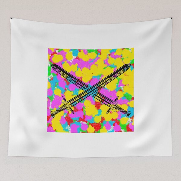 Item preview, Swords Pop Colour/Color Tie Dye Background Funky Cool designed and sold by IBMClothing.