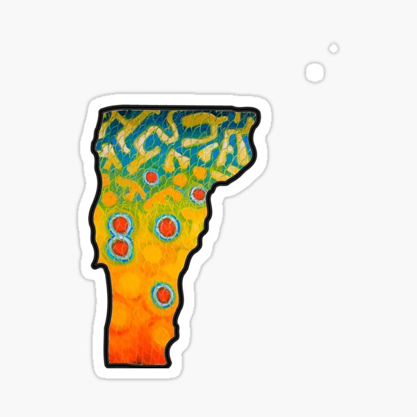 Vista previa del artículo con la obra « Muestre su amor por Vermont y la pesca de truchas.», diseñado y vendido por kandrewsvt.