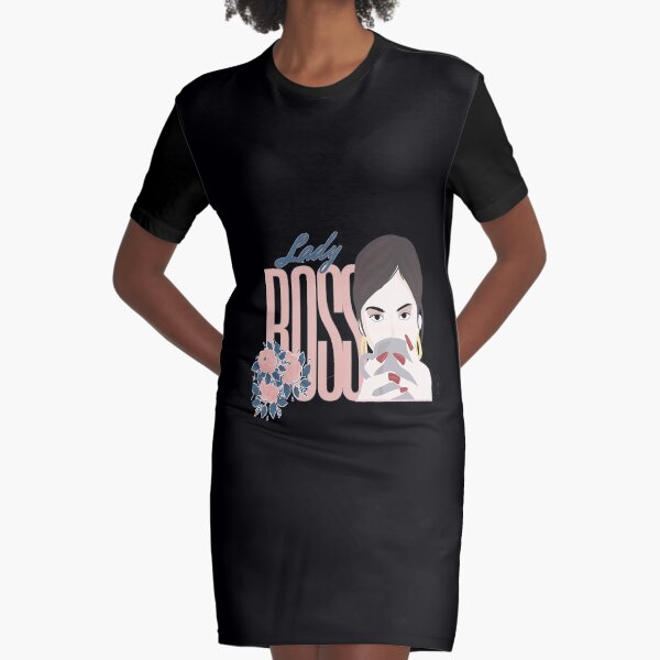 Lady Boss Graphic T-Shirt Dress