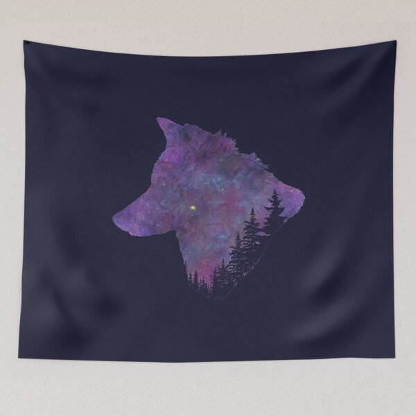 Item preview, Galaxy Wolf - Dark Blue designed and sold by Matsurique.