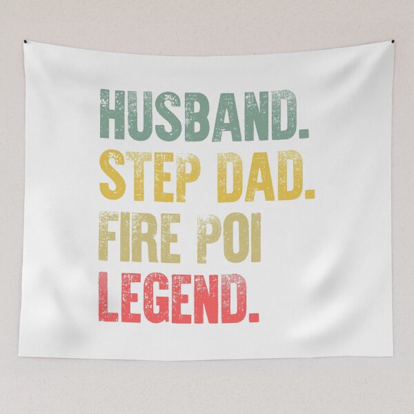 Item preview, Funny Men Vintage T Shirt Husband Step Dad Fire Poi Legend designed and sold by Bendthetrend.
