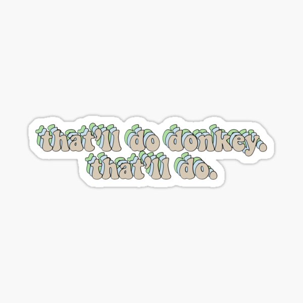 Shrek and Donkey Quote Sticker