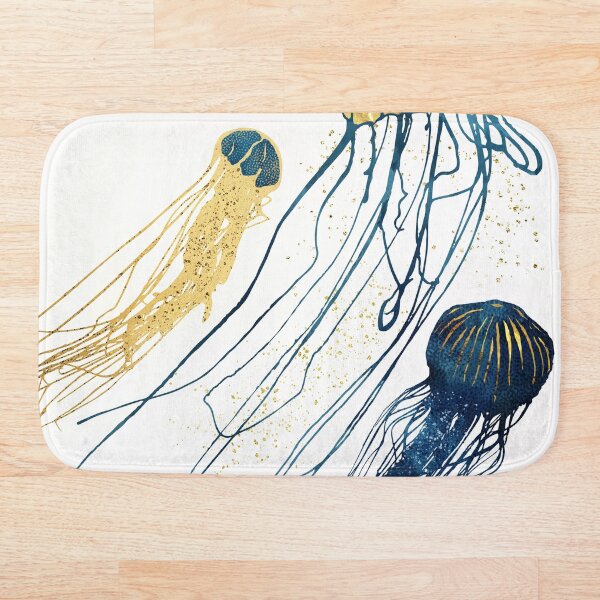 Metallic Jellyfish II Bath Mat