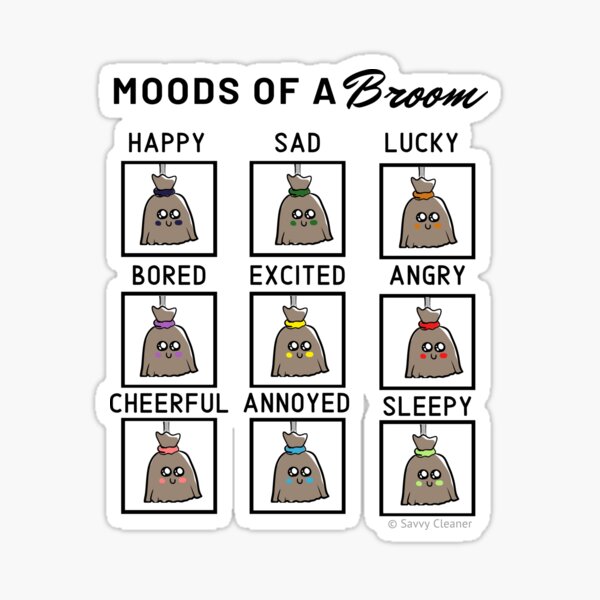 Item preview, Moods of a Broom designed and sold by SavvyCleaner.