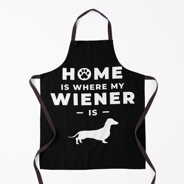 Item preview, Black Home is Where my Wiener Dog is designed and sold by moss&moon designs.