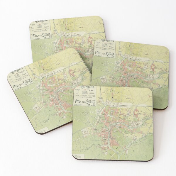 Item preview, Vintage Ljubljana Slovenia Map (1902) designed and sold by BravuraMedia.