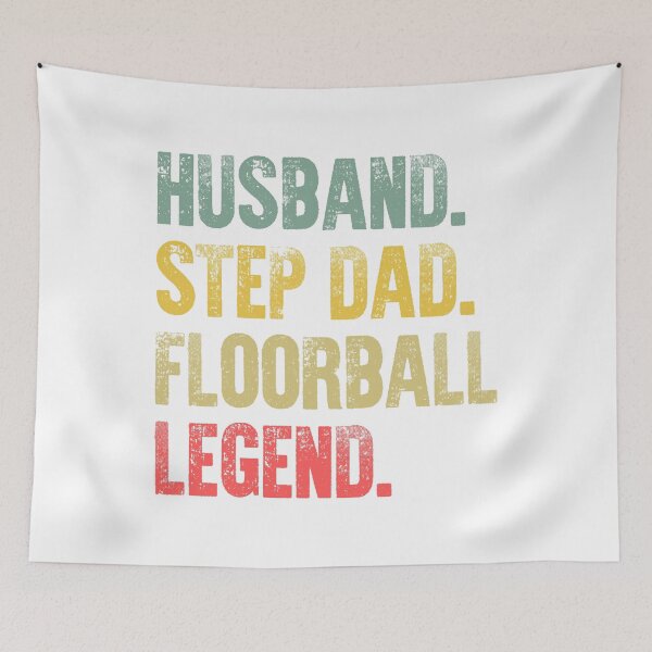 Item preview, Funny Men Vintage T Shirt Husband Step Dad Floorball Legend designed and sold by Bendthetrend.