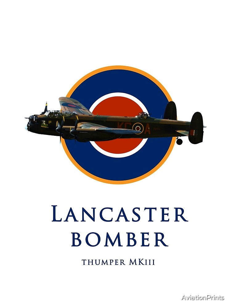 "Lancaster bomber logo" Tshirt by AviationPrints Redbubble