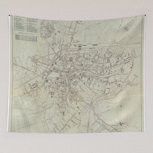 Item preview, Vintage Map of Ljubljana Slovenia (1910) designed and sold by BravuraMedia.