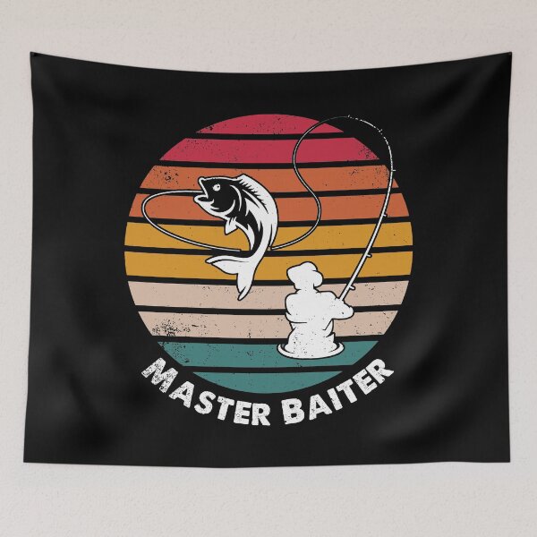 Item preview, Fishing Master Baiter with Vintage Sunset designed and sold by CoolSilhouettes.