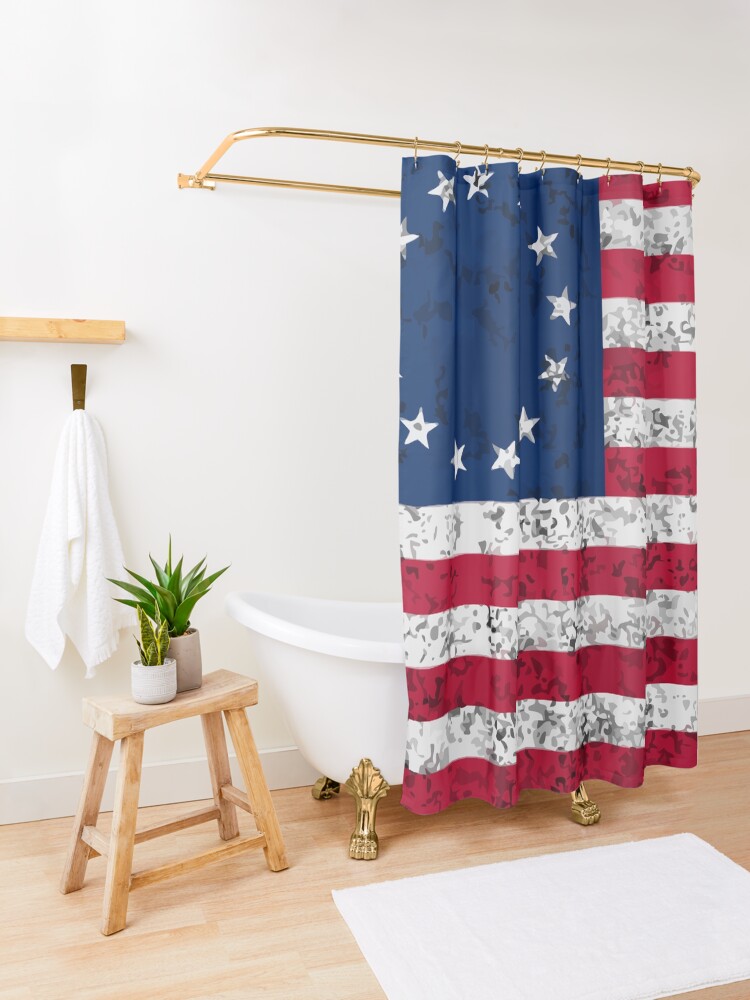 "Distressed Betsy Ross Flag " Shower Curtain for Sale by warishellstore
