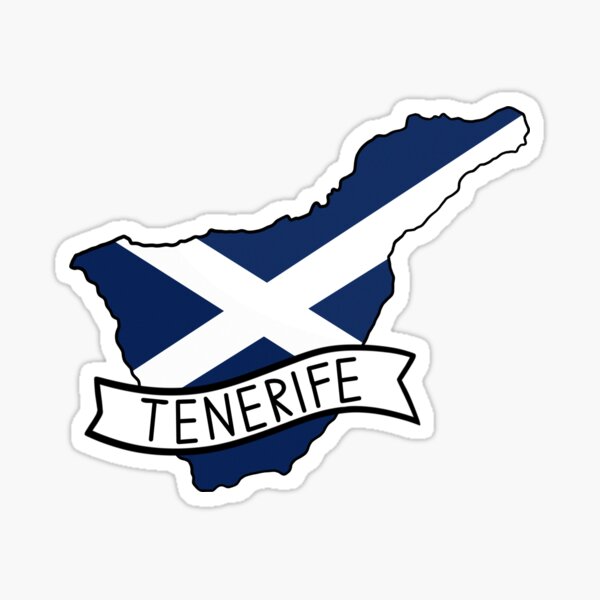 Item preview, Tenerife Flag Map Sticker designed and sold by Drawingvild.