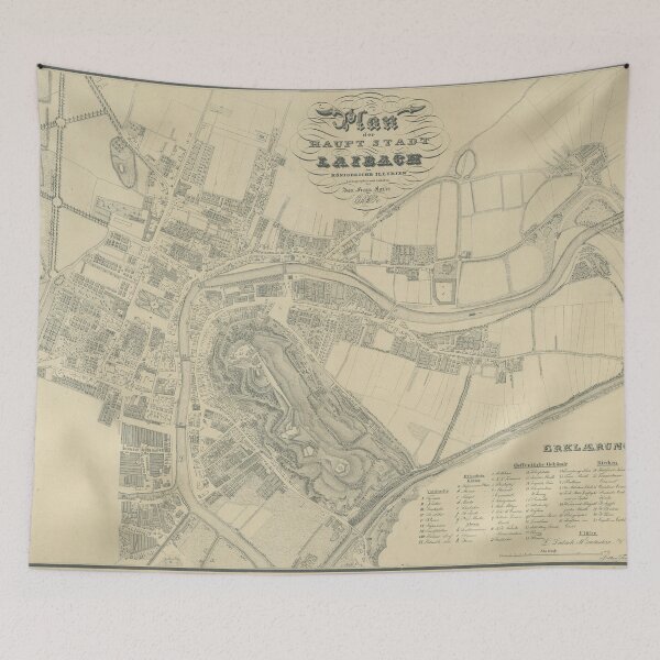 Item preview, Vintage Ljubljana Slovenia Map (1830) designed and sold by BravuraMedia.
