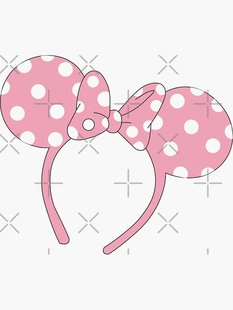 "Rosa gepunktete Mausohren" Sticker von themouselets | Redbubble
