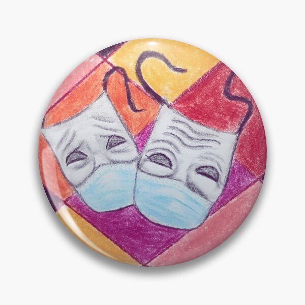 Item preview, Theater masks wearing corona / covid 19 face masks - sock and buskin - ancient symbols of comedy and tragedy In Greek theatre  designed and sold by Art-t-o.