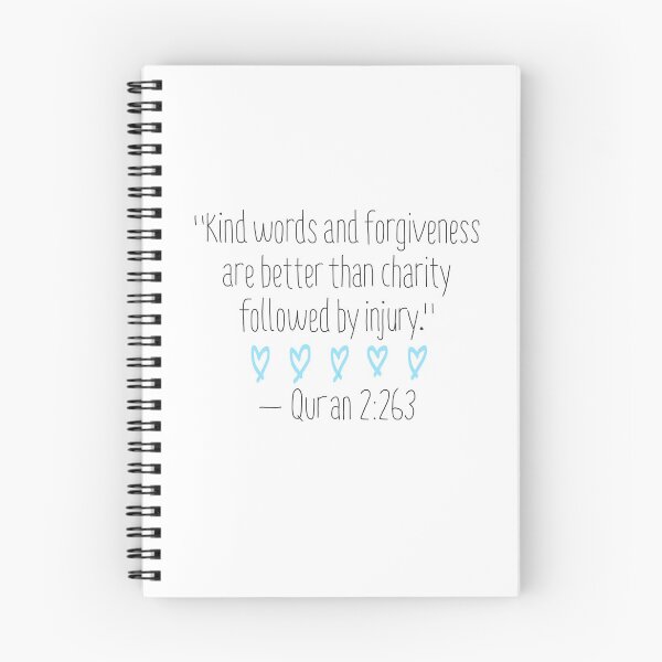 Item preview, Quran Quote- kind words and forgiveness are better than charity followed by injury- blue hearts designed and sold by emcazalet.