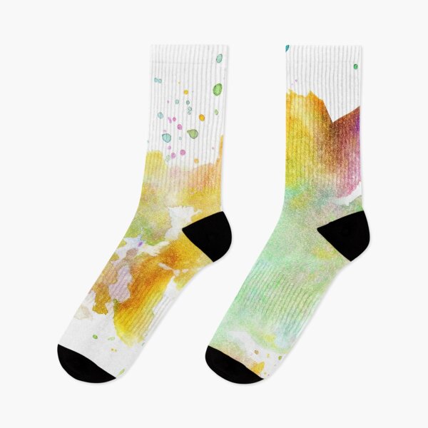 Item preview, Artistic colorful watercolor rainbow colors blots designed and sold by wunderfamily.