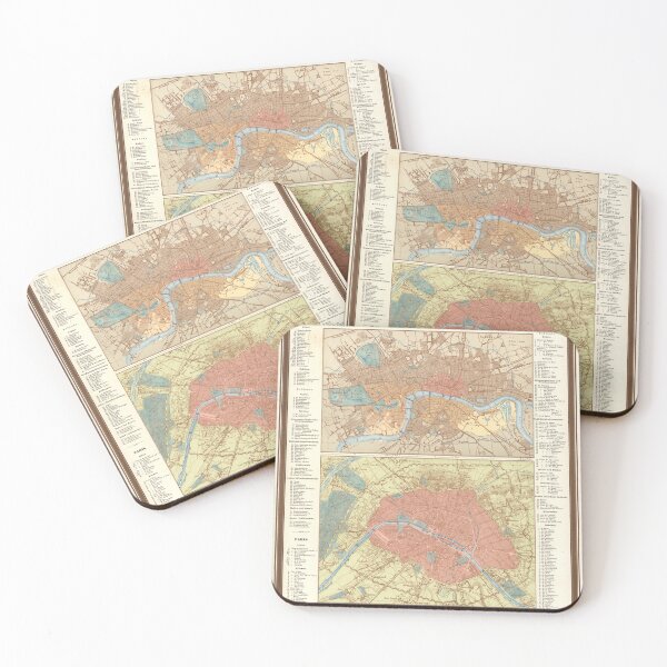 Item preview, Vintage London & Paris Map (1846) designed and sold by BravuraMedia.