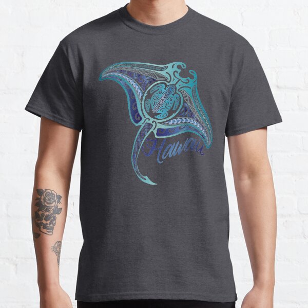 Item preview, Retro Hawaiian Tribal Manta Ray designed and sold by sunnthreads.