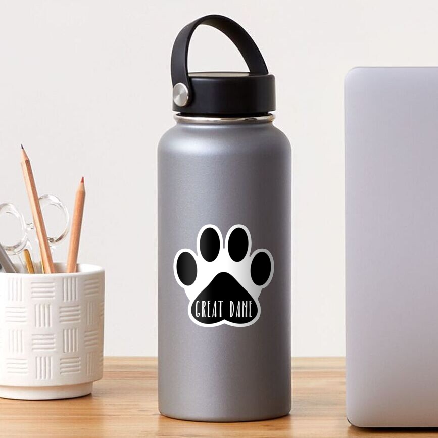 Great Dane Paw Print Seal Sticker
