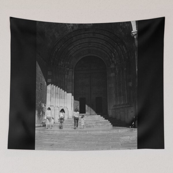 Item preview, Girl Looking At Homeless Person Outside A Church - Lisbon, Portugal designed and sold by LucaRocchini.