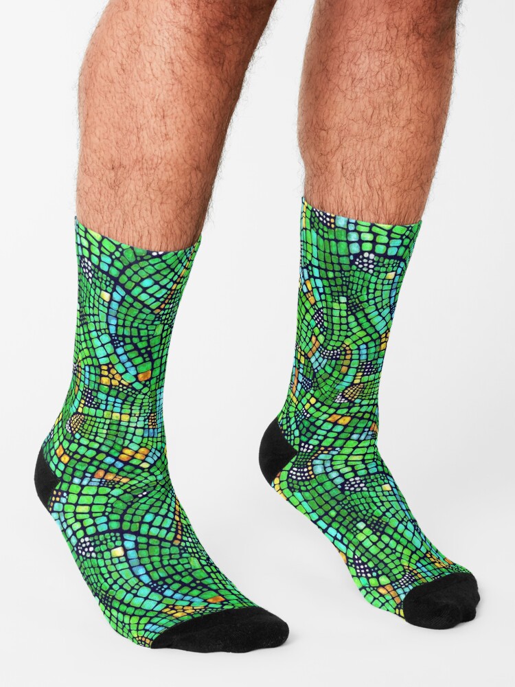 Thumbnail 3 of 5, Socks, Abstract Lizard Skin designed and sold by creativinchi.