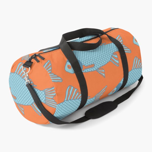 Item preview, Blue and Orange Tropical Fish Shoal Pattern designed and sold by RhubarbMyrtle.