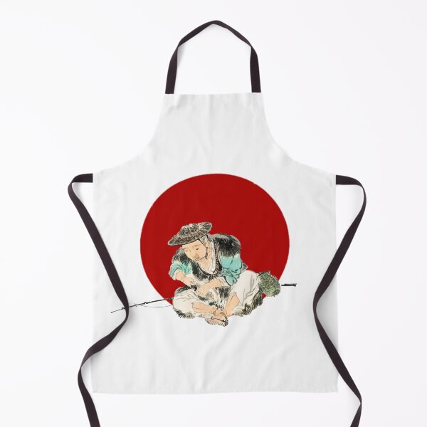 Item preview, Japanese Flag - Man maintaining a fishing rod designed and sold by weavernap.