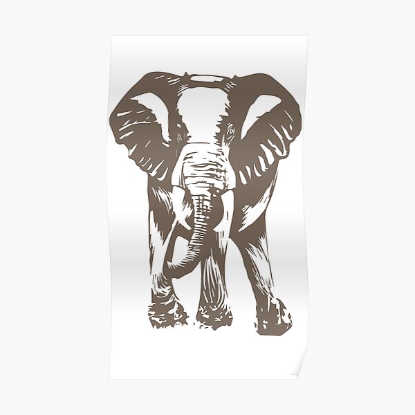 Elephant print Poster