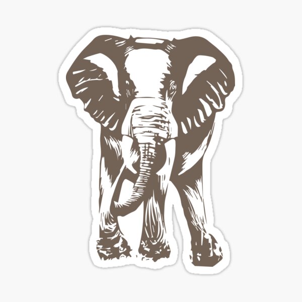 Elephant print Sticker