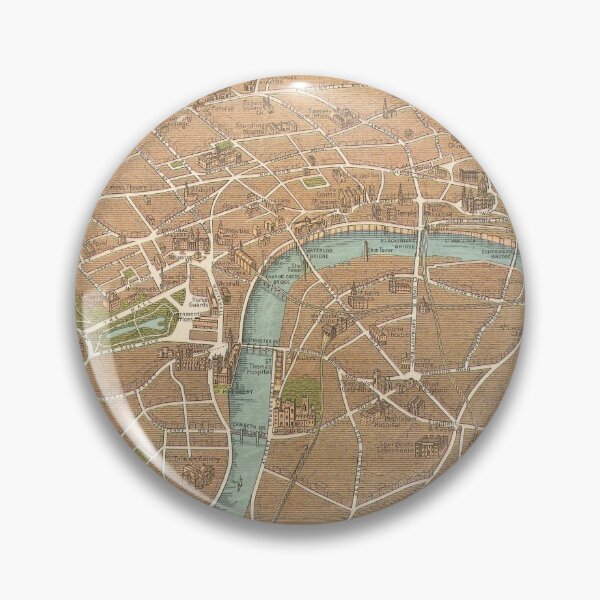 Item preview, Vintage London England Monuments Map (1887) designed and sold by BravuraMedia.