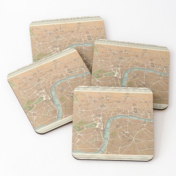 Item preview, Vintage London England Monuments Map (1887) designed and sold by BravuraMedia.