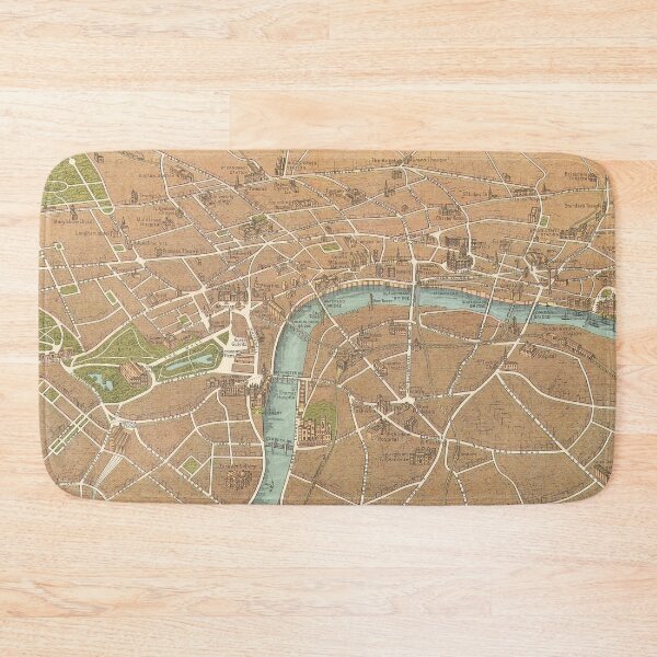 Item preview, Vintage London England Monuments Map (1887) designed and sold by BravuraMedia.