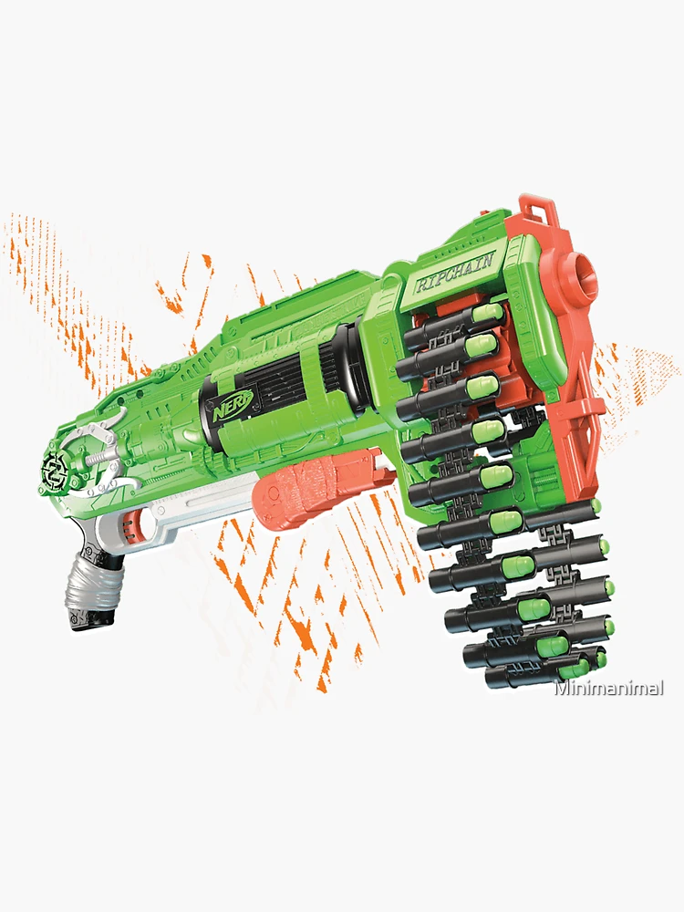 Nerf Zombie Strike Ripchain, Includes 25 Zombie Strike darts