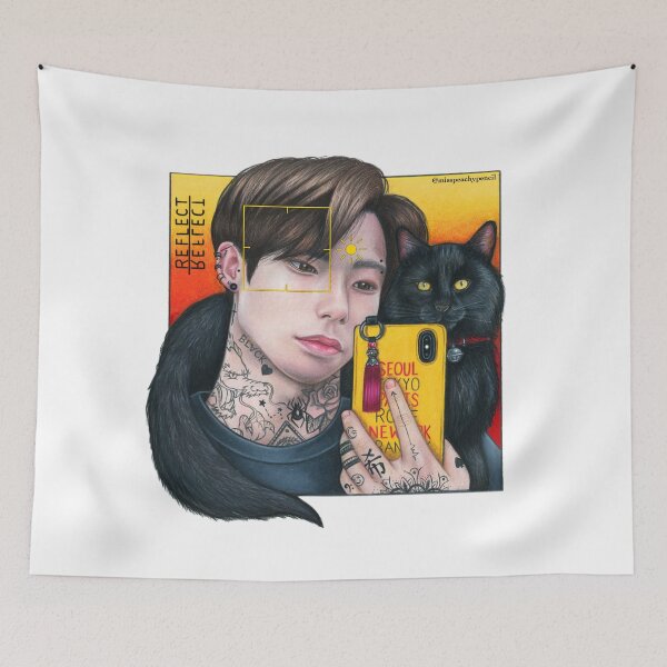 Item preview, Black Cat and Tattooed Boy designed and sold by PeachyPencil.